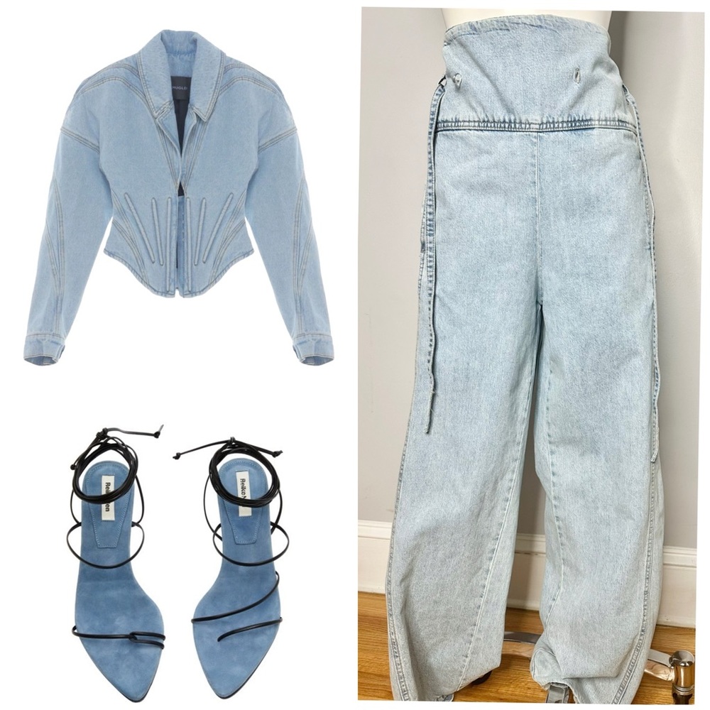 ZARA DENIM WIDE LEG PANTS-NEW-2